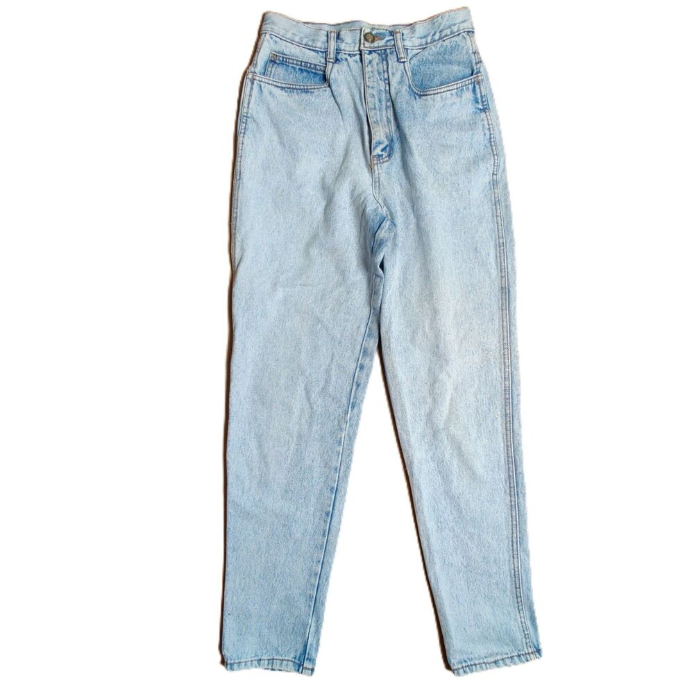 Vintage Rio Stonewash Mom Jeans Womens Juniors 9L High Rise Tapered